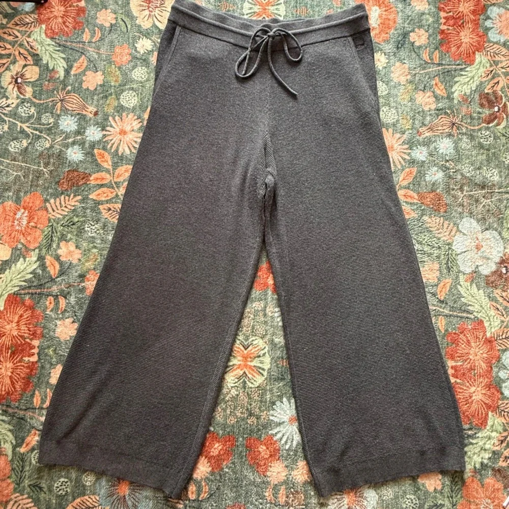 Vineyard‎ Vines Mens Large Gray Wool Blend Waffle Knit Wide Leg Lounge Pants